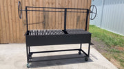 4426 - Commercial Split Argentine Grill with Casters - Heritage Backyard