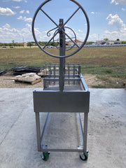 4480 - Portable Split Argentine Grill with Center Brasero - Heritage Backyard