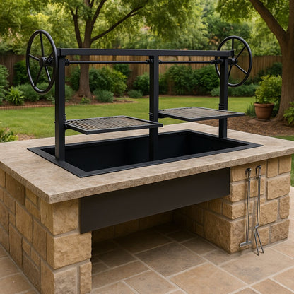 Commercial and Residential Split Santa Maria Built-In Grill with Firebox | Free Shipping*