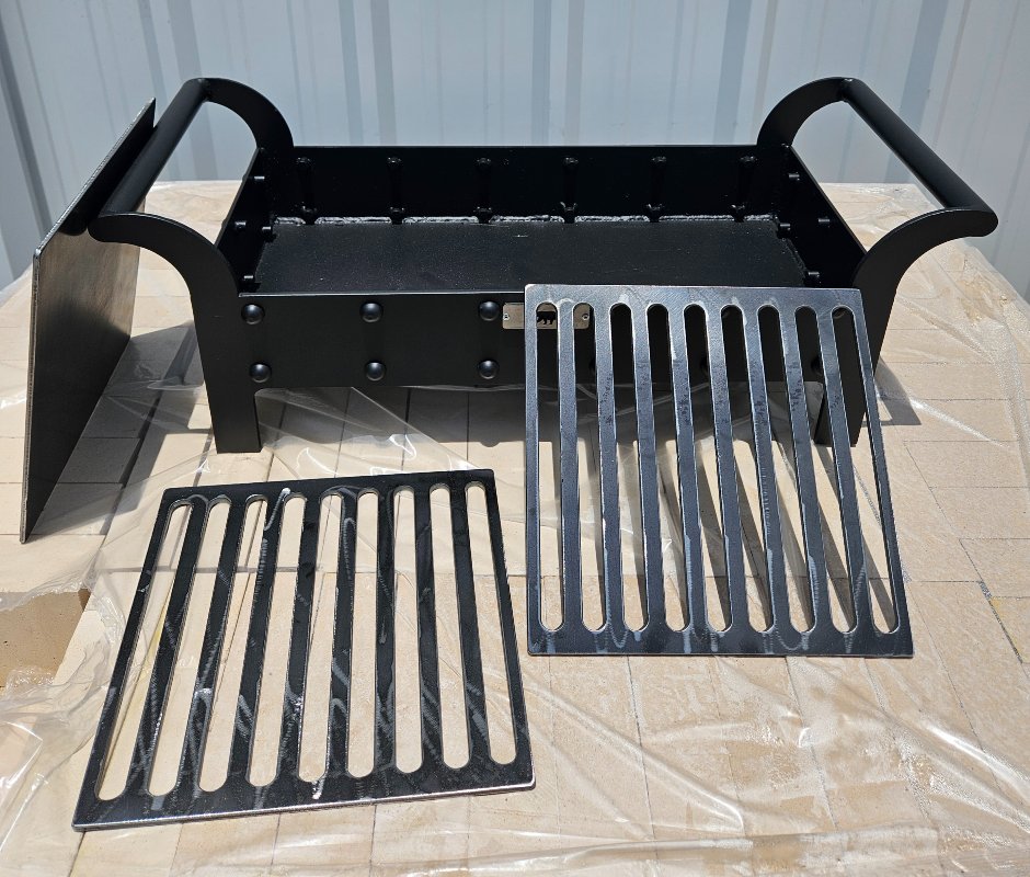 Table Top Charcoal Grill  with removable grates and griddle. 