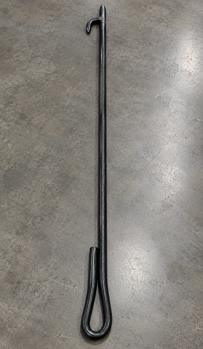 Poker ash tool for wood-fired and charcoal grills