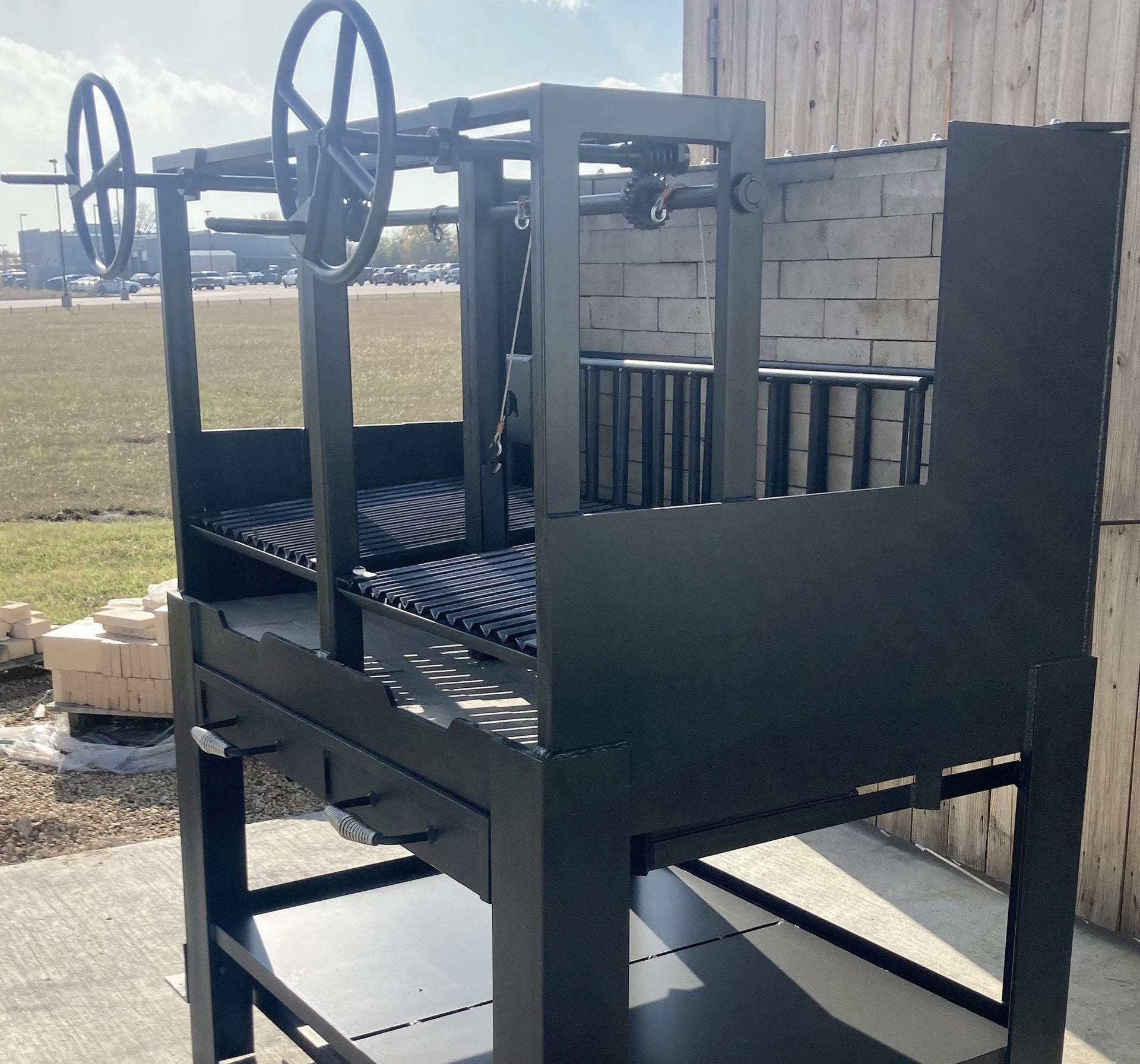 4530 Commercial Argentine Style Fire Table Grill - Heritage Backyard