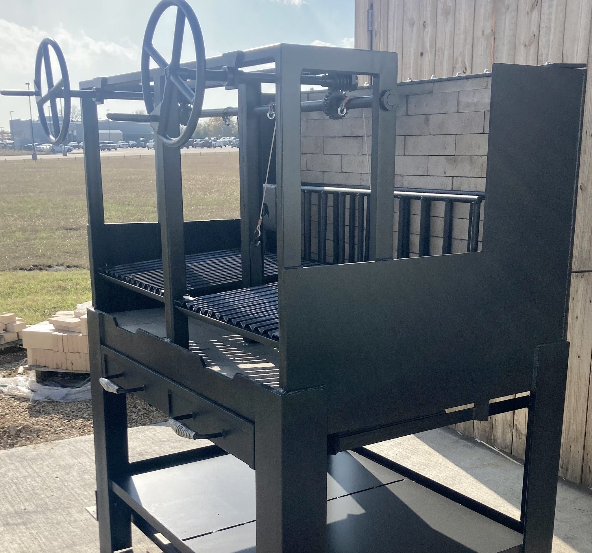 4530 Commercial Argentine Style Fire Table Grill - Heritage Backyard