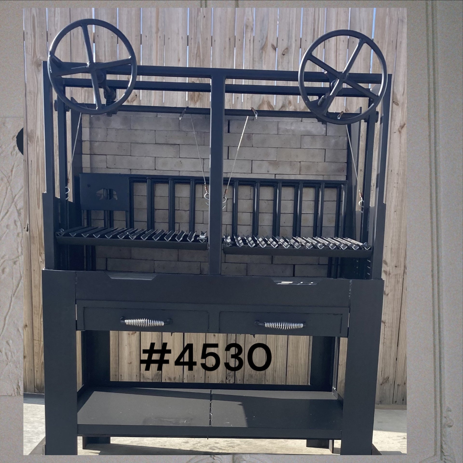 4530 Commercial Argentine Style Fire Table Grill - Heritage Backyard