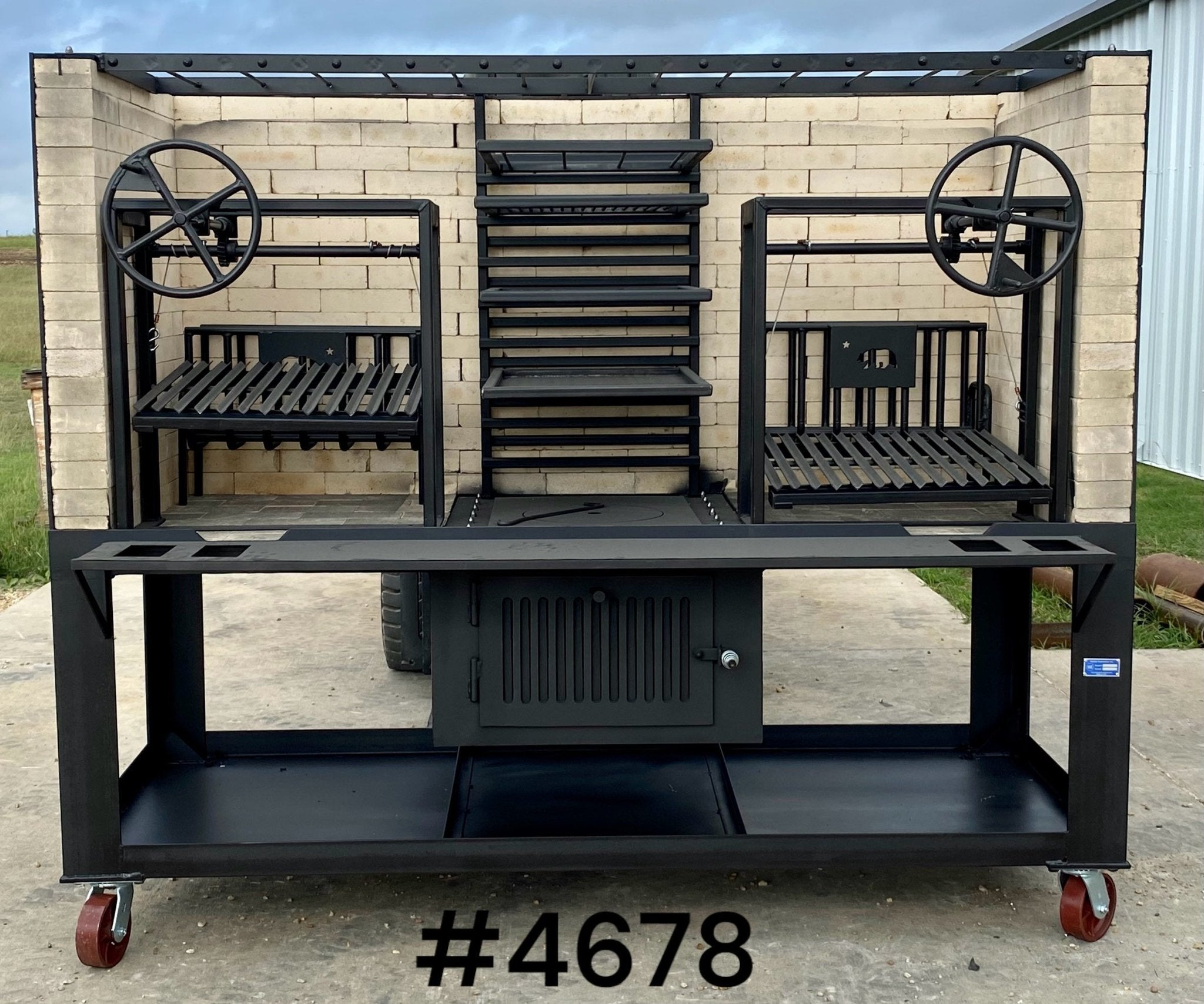 Tradition meets precision with our all-new Argentine grill! Complete with a  heavy-duty adjustable grate, s-hooks for hanging meat and fir