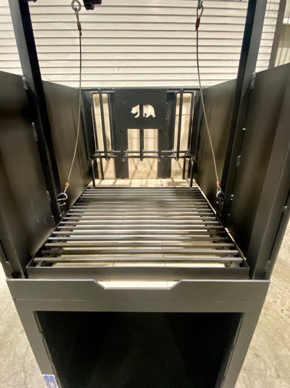 4743 Small Commercial Fire Table Grill with Rear Brasero and Storage - Heritage Backyard Inc.