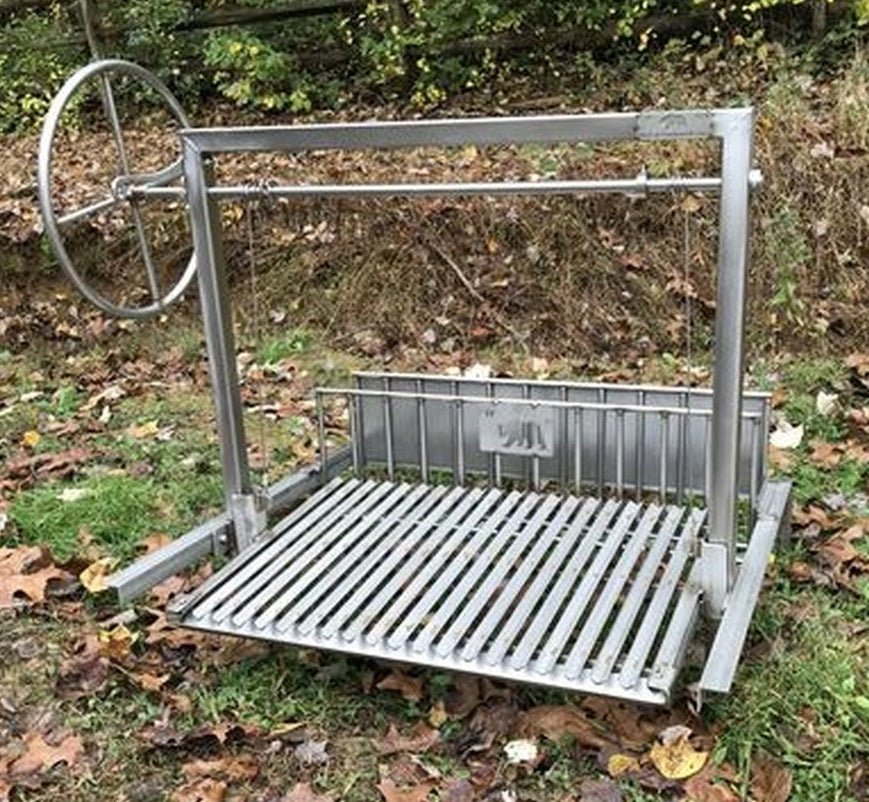 Argentine Architectural Grill with Rear Brasero & Flange - Heritage Backyard