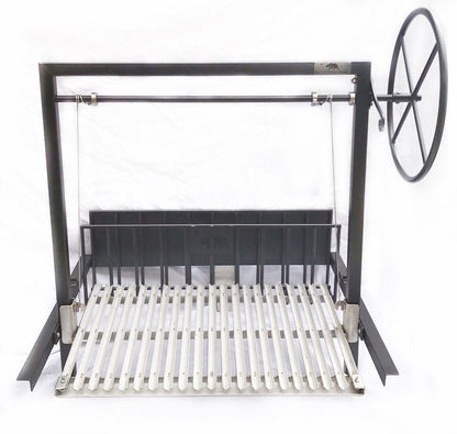 Argentine Architectural Grill with Rear Brasero & Flange - Heritage Backyard