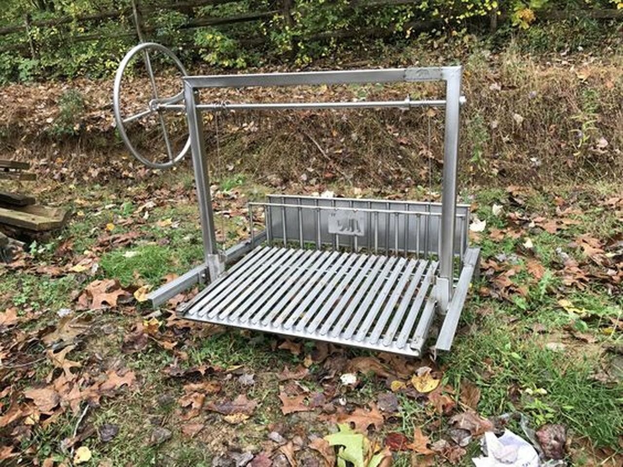 Argentine Architectural Grill with Rear Brasero & Flange - Heritage Backyard