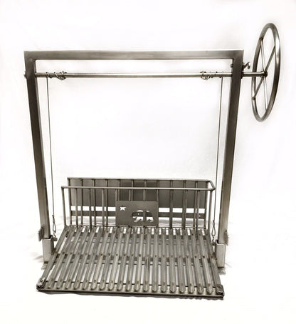 Argentine Architectural Grill with Rear Brasero No Flange - Heritage Backyard