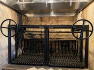COMMERCIAL Argentine Architectural Grill with Front Facing Wheels - Heritage Backyard