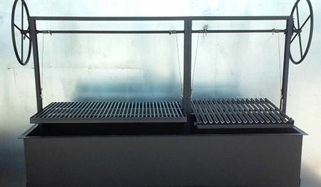 Commercial Split Santa Maria Built-In Grill with Firebox - Heritage Backyard