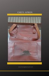 Heavy-duty Leather Apron for Grilling Bear Logo - Heritage Backyard
