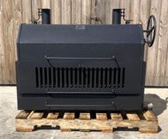 Portable Bear Flag Wood and Charcoal Grill with Lid and Smokestacks - My Store