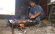 Rustic Steel Chapa Grill with Legs - My Store
