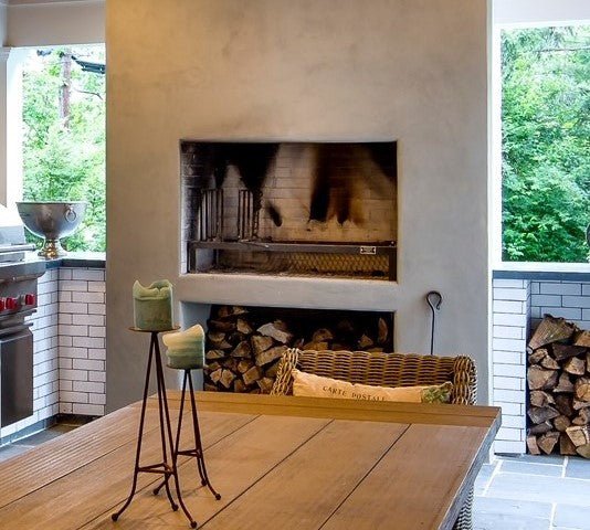 Uruguayan Architectural Grill with Side Brasero - Heritage Backyard Inc.