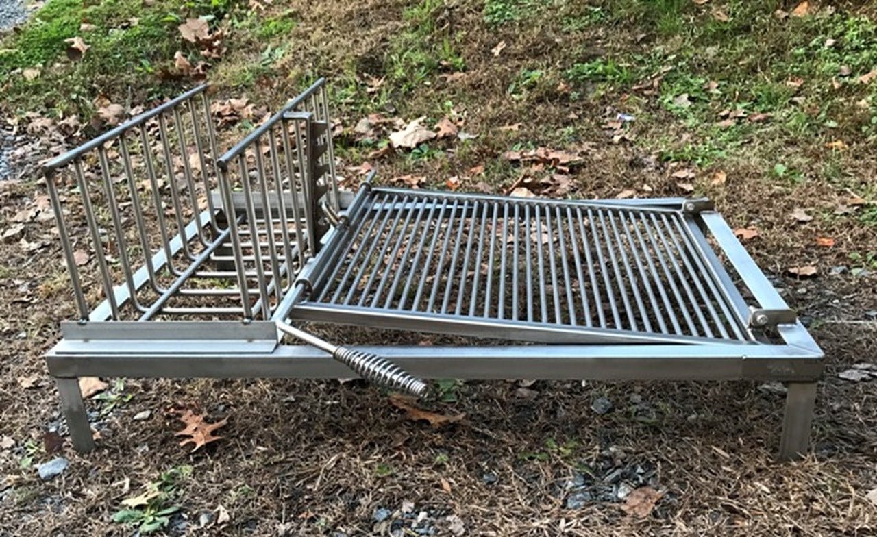 Uruguayan Architectural Grill with Side Brasero - Heritage Backyard Inc.
